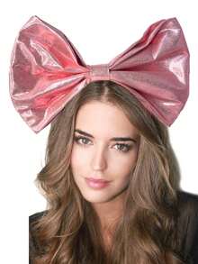 1 件女孩超大纯色厚蝴蝶结头带，时尚夸张头饰，适合派对、舞会、婚礼、万圣节 - 彩色 - 查看 5