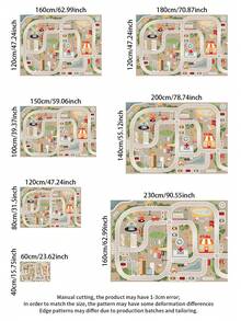 سجادة مدينة بنقش طريق السيارات واحدة، سجادة طريق مدينة مصغر، سجادة لمنطقة اللعب، لوحة ألعاب، سجادة منطقة الزحف، حصيرة ألعاب غير قابلة للانزلاق، من مواد صديقة للفرو، سجادة غرفة المعيشة، سجادة غرفة النوم، سجادة المدخل، سجادة المطبخ، سجادة الحمام، سجادة غرفة الألعاب الإلكترونية، سجادة غرفة الدراسة، ديكور الغرفة، سلع منزلية، مقاومة للأوساخ، متينة وغير قابلة للغبار، سهلة التنظيف والغسل