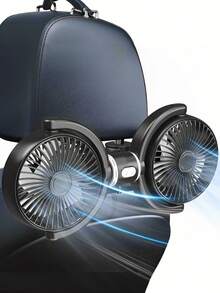 1 件汽车座椅风扇，360 度可旋转双头后座风扇，后座便携式风扇。3 速可调风扇可增强空气循环，为汽车每个角落的乘客或宠物提供凉爽。易于使用和安装，可牢固安装在汽车座椅上，占用空间小。适用于大多数轿车、SUV、卡车、房车、全地形车等。送给车主的绝佳礼物。 - 彩色 - 查看 1