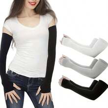 4 Pairs Of Sun Protection Cooling Arm Sleeves With Thumb Holes For Men And Women, Suitable For Golf Basketball Cycling Fishing Driving Jogging