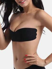 YIYANG 2 Pieces Seamless Invisible Breast Enhancement Strapless Bras, All-In-One Natural Lift Fits All Clothing - Multicolor - View 3