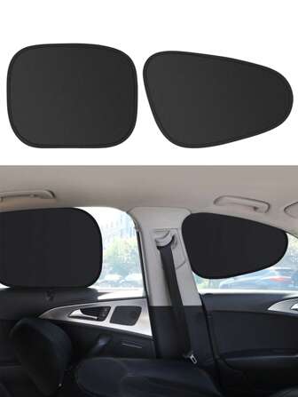 1 对婴儿汽车遮阳帘，夏季防晒隔热窗帘，静电贴不透明玻璃罩