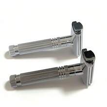 Men's Safety Razor Shaving Kit - Classic Stainless Steel Razor With Adjustable Razor Head, 10 Double Edge Blades, 3 Cleaning Brushes, Razor Stand - Ideal Gift For Fathers And Boyfriends, Perfect For Beard And Stubble Care, Shaving Accessories | Classic Razor Design | Durable Razor Stand, Shaving Supplies