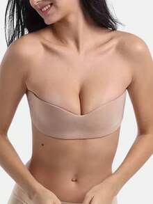 YIYANG 2 Pieces Seamless Invisible Breast Enhancement Strapless Bras, All-In-One Natural Lift Fits All Clothing - Multicolor - View 2