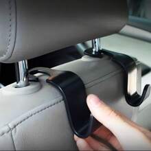 1/4/8pcs Car Seat Back Hooks, Car Storage Hooks, Universal Car Seat Back Multi-Functional Hook, Car Headrest Hooks, Car Seat Hanger Back Seat, Universal Car Interior Accessories For Car Hanging Clothes, Wallets, Handbags, Baby Bags, Shopping Bags, Plastic Bags, Umbrellas