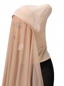 1 Set Instant Hijab With Modal Bonnet, Convenient And Non-Slip Chiffon Headscarf For Women - Multicolor - View 5