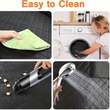 Funda impermeable y resistente a los arañazos para maletero de coche, cubierta para asiento trasero de perro, cama para mascotas, forro para portaequipajes de SUV, hecho de tela Oxford - Negro - Ver 4