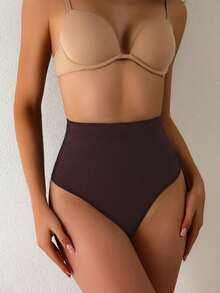 3pcs Women High Waisted Shaping Thong Panties, Seamless & Invisible - Nhiều màu - Xem 3