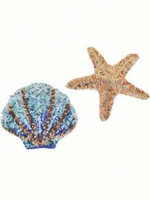 Petice brodat cu paiete din cochilii de stea Animal Patch Accesorii pentru îmbrăcăminte Geantă Pălărie Bijuterii Petice brodat cu paiete din cochilii de stea cu animale.