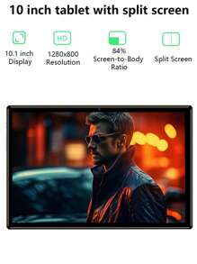 Qetupa 10.1" M9-4 Android 13 Tablet,4GB RAM+128GB ROM,A523 Octa-Core 2.0GHZ Processor,HD(1280x800) IPS Touch Screen,5MP Front Camera&13MP Rear Camera,6000mAh Battery,802.11ac WIFI5 2.4G+5G,BT 5.4,GPS,No Support SIM Card,Reading, And Gaming.