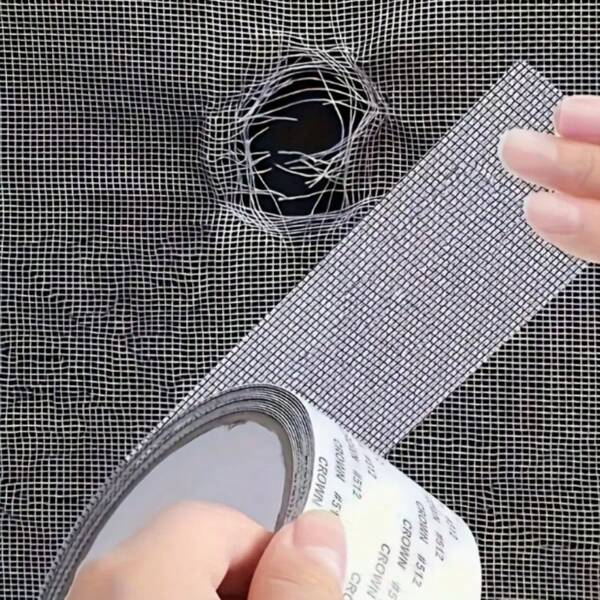 1 Roll 5cm X 200cm New Strong Adhesive Screen Repair Tape, Screen Repair Kit Window Screen Repair Tape, Fiberglass Screen Tape Mesh Repair Suitable For Mesh Doors And Windows