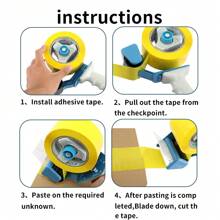 Tape Cutter, Tape Sealer, Tape Dispenser Gun, 2" Tape Dispenser Gun, 3" Inner Box Packing Tape, Light-Duty Industrial Side-Loading Tape Dispenser Back To School