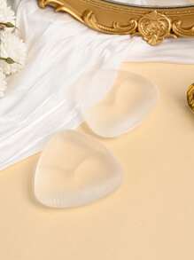 2 Pcs Transparent Silicone Push-Up Bra Inserts, Reusable Soft Bra Cups To Enhance Bust Lift For Bras, Swimwear, Bikinis, Helping Lift And Enhance Bust, Washable Silicone Material, Bra Accessories For Evening Gowns And Party Wear
