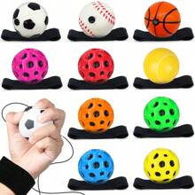 1 pieza Mini pelota de ejercicio con muñequera, pelota de ejercicio elástica de agarre cómodo, de poliéster termoplástico duradero, con patrón de espacio y luna, adecuada para actividades recreativas al aire libre y entrenamiento - sin alimentación, sin electricidad requerida