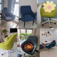 1/2 Pcs Curved Back Chair Slipcover Stretch Dining Chair Cover Kitchen Chair Cover Modern Arc Shaped Armrest Counter Height Bar Stools Covers For Kitchen Party Banquet Decor