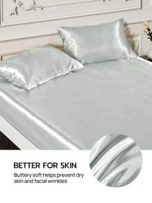 1 pièce Taie d'oreiller en satin, taie d'oreiller en soie pour les cheveux et la peau, luxueuse et douce comme la soie, ultra douce et respirante, sans rembourrage, lavable en machine