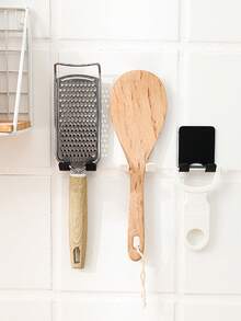 1 pieza/4 piezas Soporte para afeitadora, se puede afeitar sin hacer agujeros, montado en la pared, con almacenamiento para cable de corriente y enchufe, ropa, bolso. Gancho multiusos para enchufe, gancho manual sin taladro para afeitadora, soporte de almacenamiento para maquinilla.