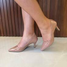 WOMEN'S CASUAL PLAIN BASIC AUTUMN/WINTER SHOE 7.5 CM HEEL - Màu be - Xem 2