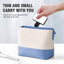 多功能方形 LED 灯、移动迷你夹、可调节三色补光灯、带夹子、USB 充电线、袖珍便携式补光灯、紧凑设计 - 迷你补光灯手持补光灯 - 适用于手机、自拍 Vlog、相机、笔记本电脑灯，适用于摄影、视频会议和直播，兼容 Android 手机手机便携式 LED 视频灯可调光适用于智能手机、相机和化妆、自拍和直播