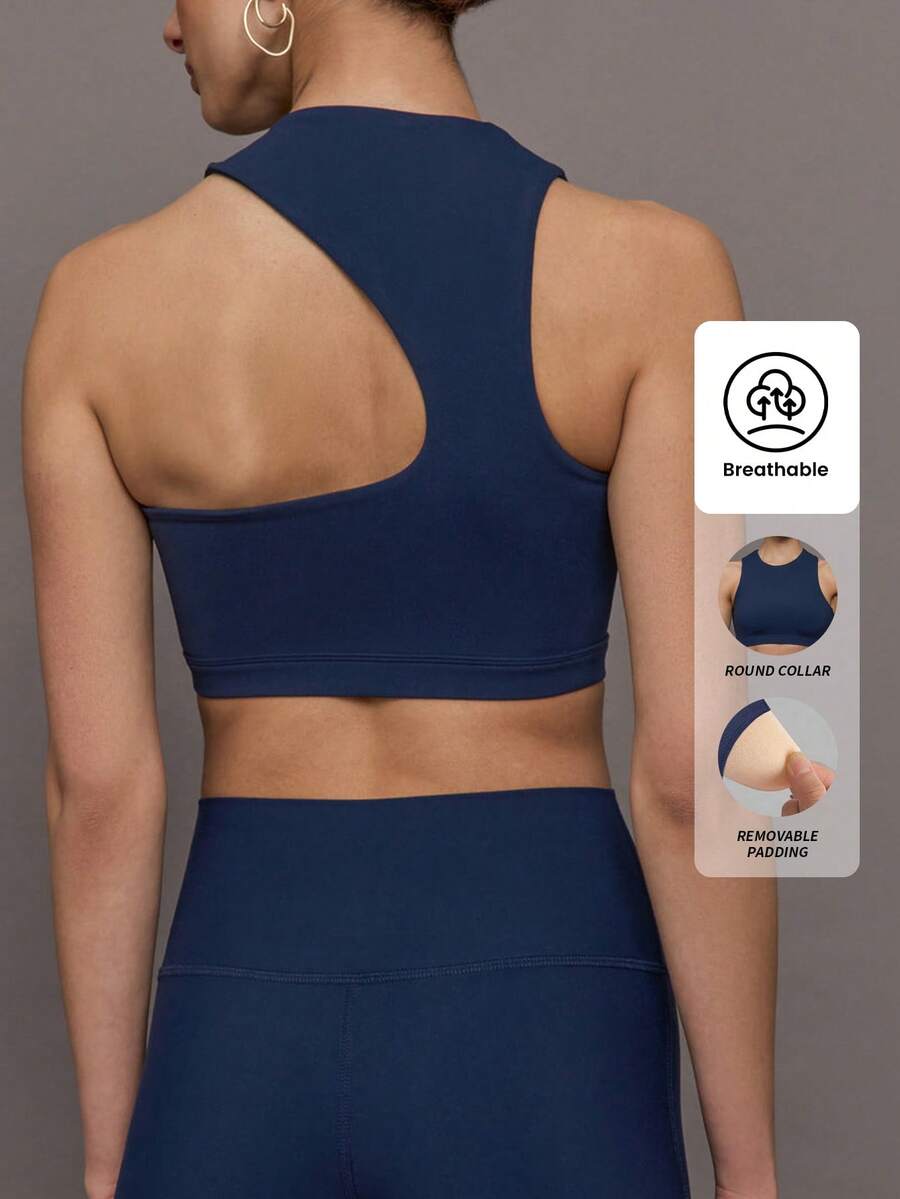 Yefecy 女士时尚纯色镂空运动文胸，夏季