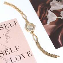 Damen Uhren Mode Luxus Zifferblatt Quarz Armbanduhr Hochwertige Edelstahl Armband Uhr für Frauen, geeignet für Alltag, Geburtstag, Party, Geschenk