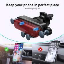 Support de téléphone pour voiture avec clip sur la bouche d'aération, support de smartphone compatible avec 16, 15, Pro et téléphones Android. Cadeau d'anniversaire, pour la famille et les amis pour un support de téléphone de voiture avec bouche d'aération, accessoires pour voiture