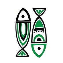 1 件无框墙面艺术海报动物水彩彩色鱼墙面艺术帆布画抽象海报和印刷品适用于餐厅装饰家居装饰图片可选框架