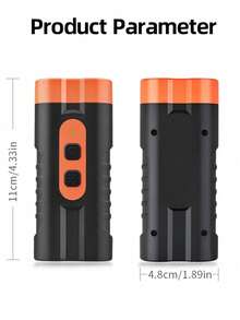 双头超声波驱狗器，USB充电式超声波训狗设备，高功率防吠器，带LED手电筒，便携式防吠器，适用于远距离训练和户外使用。 - 黑色 - 查看 5