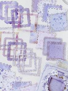 MOCARD 30张/包空心框剪贴簿纸，DIY装饰原纸，节日礼物，手工拼贴材料，个性化剪贴簿规划，创意学校用品，学校用品，返校 - 棕色 - 查看 5