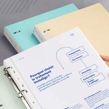 1 pieza Carpeta organizadora A4 con anillos, 4 anillos en D y broche, útiles escolares para volver al cole