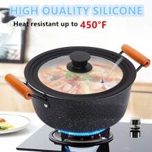 Couvercle universel en verre pour casseroles et poêles, résistant à la chaleur, avec trou pour vapeur, en silicone