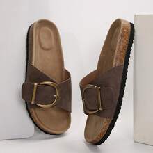 Women's Slip-On Fashion Sandals With Tassels And Straw Fabric - Perfect Summer Footwear For Ladies - Nâu toàn phần - Xem 6