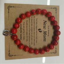 WholeNight Pulsera ajustable con colgante con huella de bebé para futuras mamás, regalo de joyería de moda para el embarazo, madres, San Valentín, Día de la Madre, todo el año, regalo de baby shower, Pascua, para niñas/niños