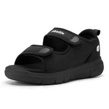 FitVille Men's Sandals Extra Wide Shoes With Adjustable Strap Wide Width Slippers For Wide Feet - Black - View 2