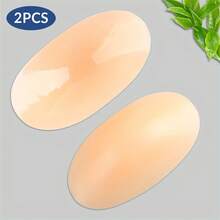 2pcs Elegant Invisible Shoulder Pads - Straight Shoulder Design, Anti-Slip, Self-Adhesive, Transparent Silicone - Multicolor - View 2