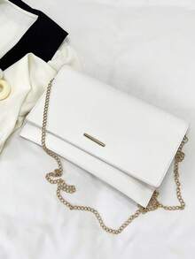New Fashion Envelope Bag, Minimalist Design Vintage Women Shoulder Bag - White - View 5