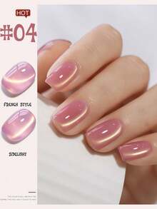 2025新款透明裸色猫眼凝胶指甲油套装 - 内含星光彩色激光玻璃珠和水晶猫眼凝胶，适合美甲新手。快干，适合居家使用，是女性购物、约会、通勤或DIY沙龙造型的理想之选。可搭配LED灯和UV底油/封层使用，打造完美效果。 - 彩色 - 查看 13