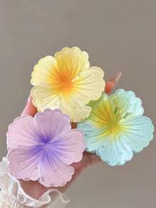 6/4/1 pièce Pince à cheveux à fleur en forme de cœur bouclée pour femmes et adolescentes, pince à cheveux hawaïenne pour cheveux épais de 7,5 cm, accessoire de cheveux de style doux, parfait pour le quotidien, les sorties, les dates, les fêtes et les mariages. Accessoires de cheveux de mode pour la plage, cadeau idéal pour les amies!