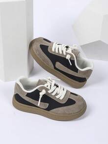 Kids Shoes 2025 Spring Autumn New Versatile Deqin Boys&Girls Korean Version Sports Non-Slip Soft Bottom Running Shoes - Black - View 1