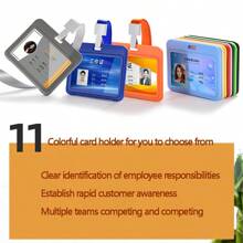 1pc/5pcs/10pcs/50pcs Ins Style Thick Vertical & Horizontal Card Holder, 11 Colors Lanyard ID Badge Holder, Suitable For Office, School, Mall, Work Etc. School Supplies,Back To School