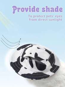 1pc Summer Pet Baseball Cap, Denim Dog Hat With Ear Holes, Round Hiking Hat For Outdoor Activities, Puppy Sunscreen Sun Hat For Large Dogs