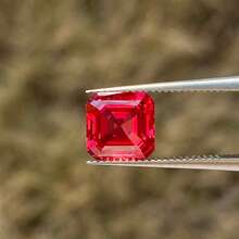 100% Padparadscha Sapphire Loose Asscher Cut Gemstone For Charms Advanced Jewelry Making Materials DIY