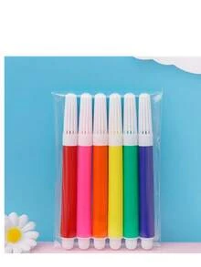 Set de 12 bolígrafos de acuarela miniatura de colores para niños en jardín de infancia, lavables, para pintura artística y manualidades con brocha de colores - Multicolor - Ver 10