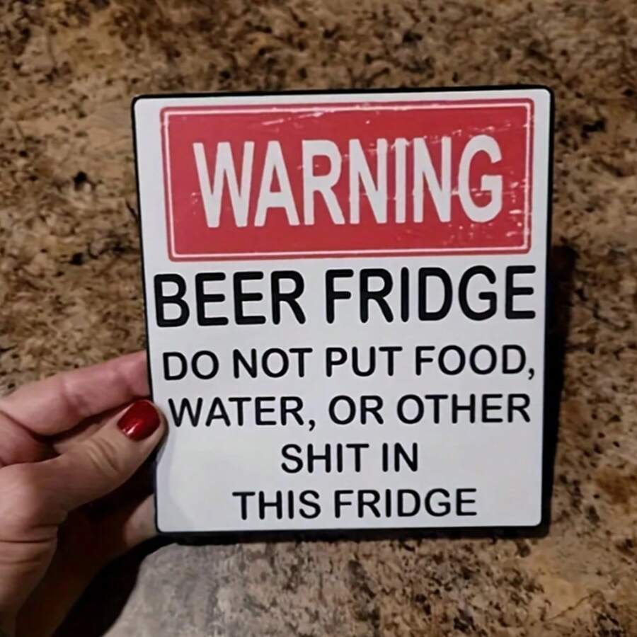 1/2/3 piezas, Imán de nevera de advertencia de cerveza humorístico - Resina de poliéster duradera, montado en la pared, muy adecuado para la decoración de la cocina, el hogar, artículos esenciales para dormitorio
