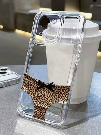1pc Transparent Cool Space Case Leopard Print Inner Lining TPU Protective Phone Case Suitable For IPhone 13 14 15 16 Pro Max 17 17 Pro 17 Air 17 Pro Max, IPhone 11 12 Pro Max X XR XS Max 16 16 Pro 16 Plus 7 8 Plus 13 Mini 12 Mini 15 Pro Max, 14 Pro 14 Plus 15 Plus, Fashionable, Shockproof, Waterproof, Personalized, Artistic, Cute Couple Design