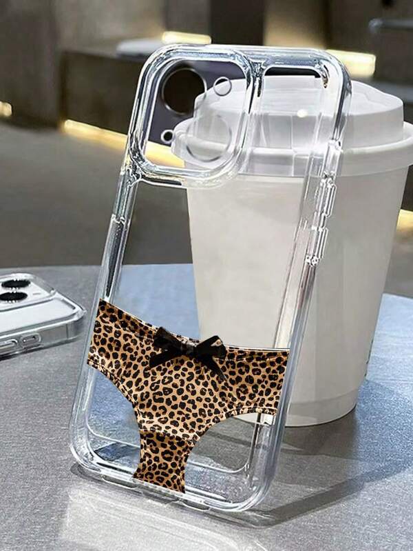 1pc Transparent Cool Space Case Leopard Print Inner Lining TPU Protective Phone Case Suitable For IPhone 13 14 15 16 Pro Max 17 17 Pro 17 Air 17 Pro Max, IPhone 11 12 Pro Max X XR XS Max 16 16 Pro 16 Plus 7 8 Plus 13 Mini 12 Mini 15 Pro Max, 14 Pro 14 Plus 15 Plus, Fashionable, Shockproof, Waterproof, Personalized, Artistic, Cute Couple Design