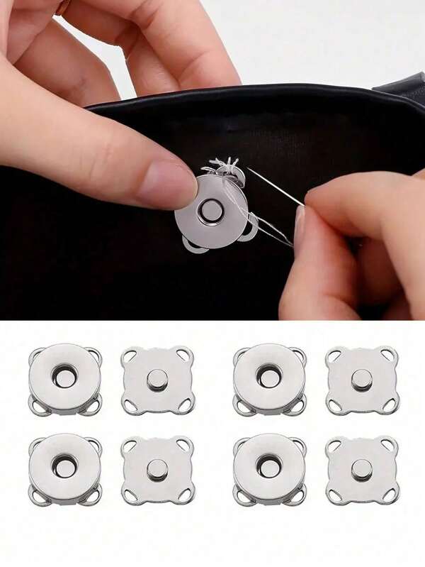 4 Pairs/10 Pairs DIY Magnetic Buttons, Plum Blossom Shaped Hand-Sewn Magnetic Clasps 18mm Button
