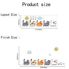 Turtle/Purple Butterfly/Kitten Casual Walk Art Wall Stickers Can Be Removed Vinyl Peeling And Pasted For Living Room Bedroom Hallway Entrance Wall Stickers Bathroom Home Decor