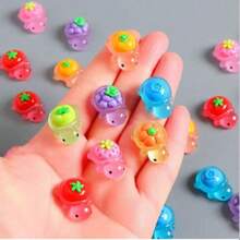 Cute Fruit Resin Glow In The Dark Fluorescent Cartoon Mini Turtle Decor For Home/Desktop, Luminous Mini Animal Model Toy, Car Interior Decor, DIY Craft Supply, Mini Suitcase Toy (Random Color) - Multicolor - View 14