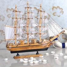 BZTANG Wood Craft Handmade Solid Wood Decoration Sailing Boat Model Marine Junk Sailing Boat Sailing Ship Sailing Vessel Jalor Gifts PP14